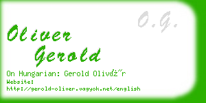 oliver gerold business card